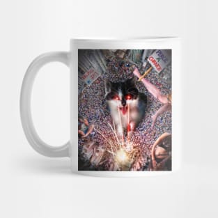 Laser Eyes Giant Evil Cat Mug